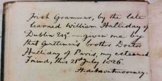 Ink inscription on the title page