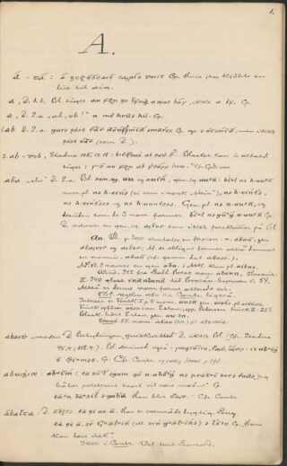 handwriting in Irish on a yellowing page